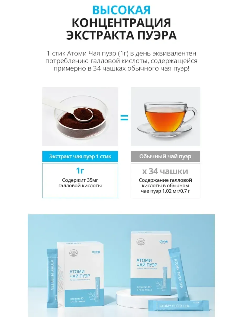 Atomy Чай Пуэр от Атоми, для нормализации холестер