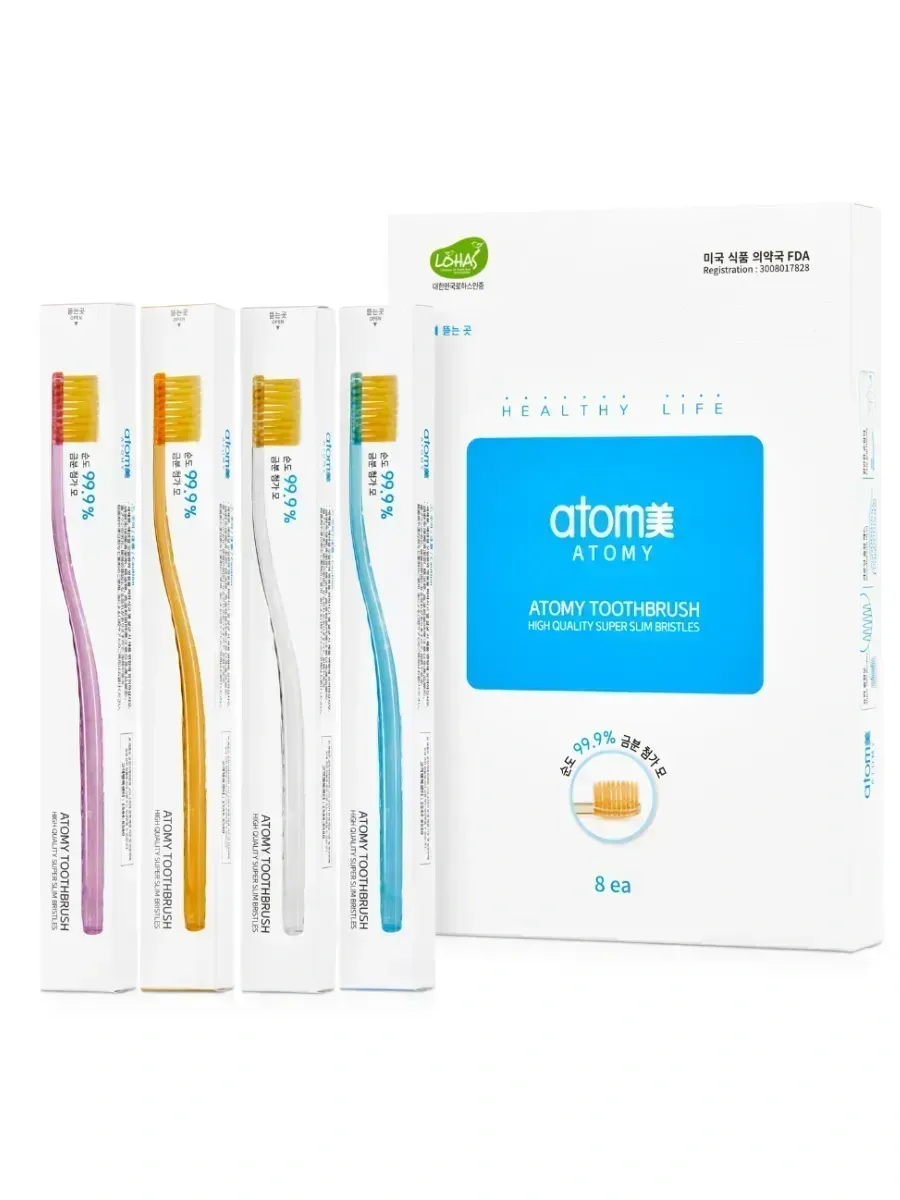 Atomy Корейские мягкие зубные щетки 4 штуки